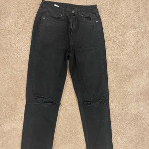 Women’s black “mom” jeans- size 8 long